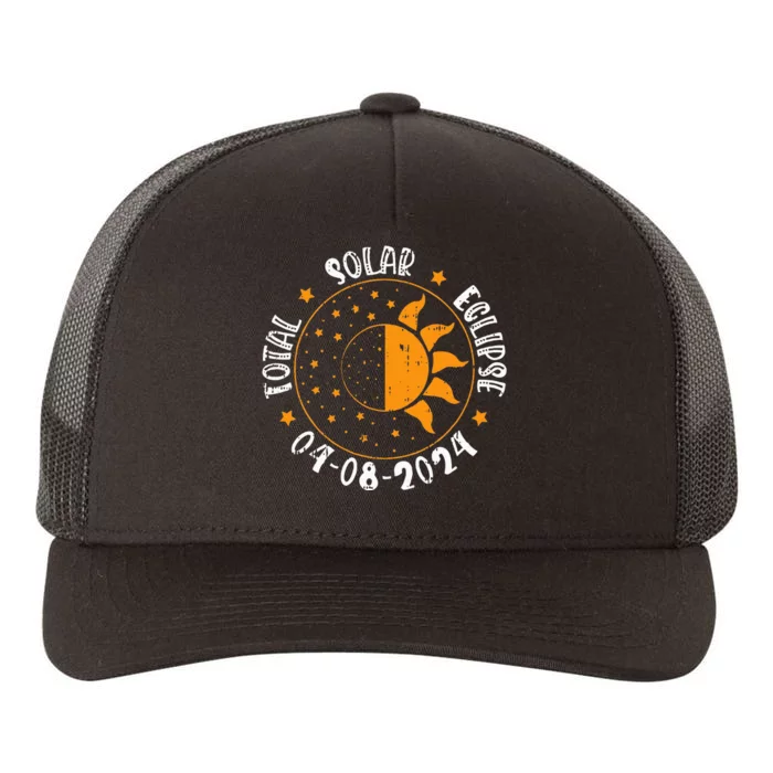 Moon Sun Retro Total Solar Eclipse April 8 2024 Totality Yupoong Adult 5-Panel Trucker Hat