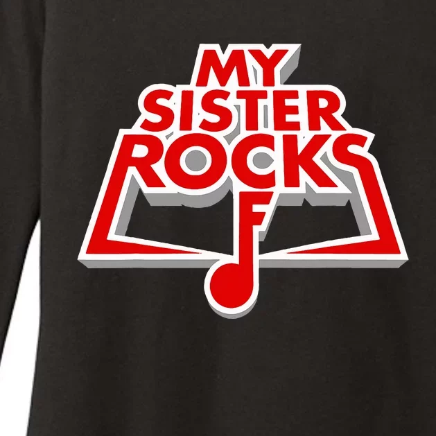 My Sister Rocks Heavy Metal Womens CVC Long Sleeve Shirt