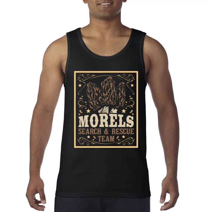 Morel Search Rescue Team Mushroom Hunting Mushroom Hunter Tank Top