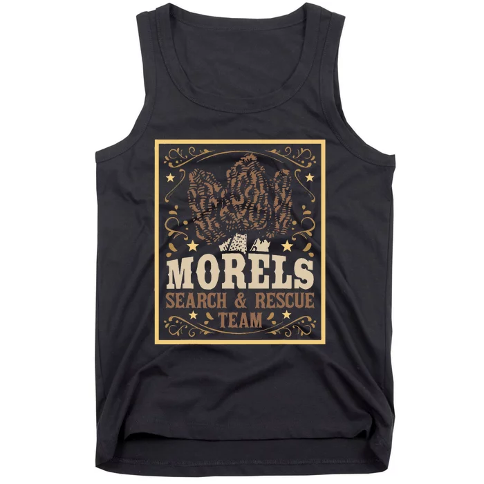 Morel Search Rescue Team Mushroom Hunting Mushroom Hunter Tank Top