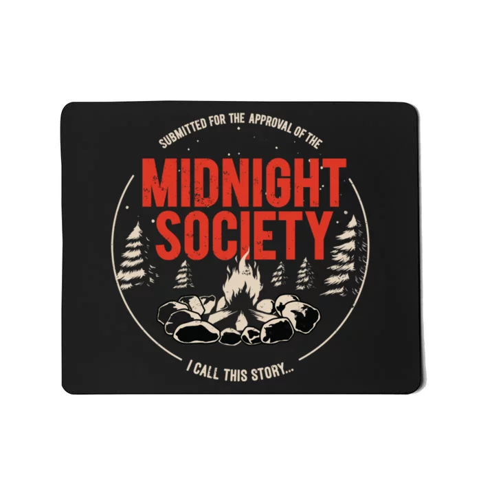 Midnight Society Red Text Campfire Mousepad