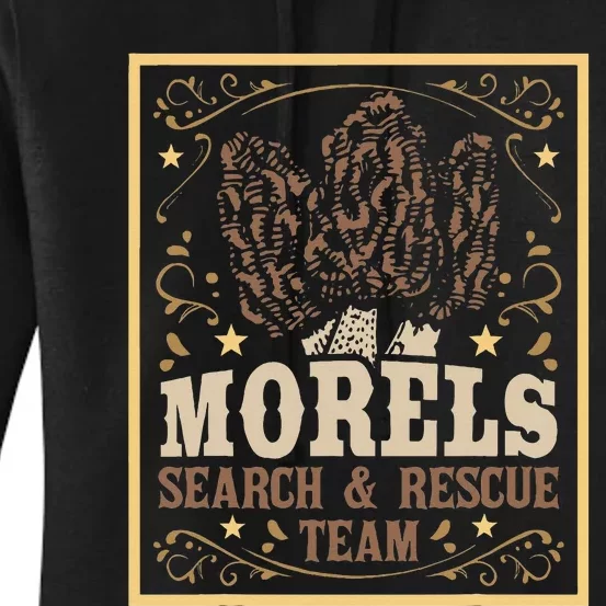 Morel Search Rescue Team Mushroom Hunting Mushroom Hunter Women's Pullover Hoodie