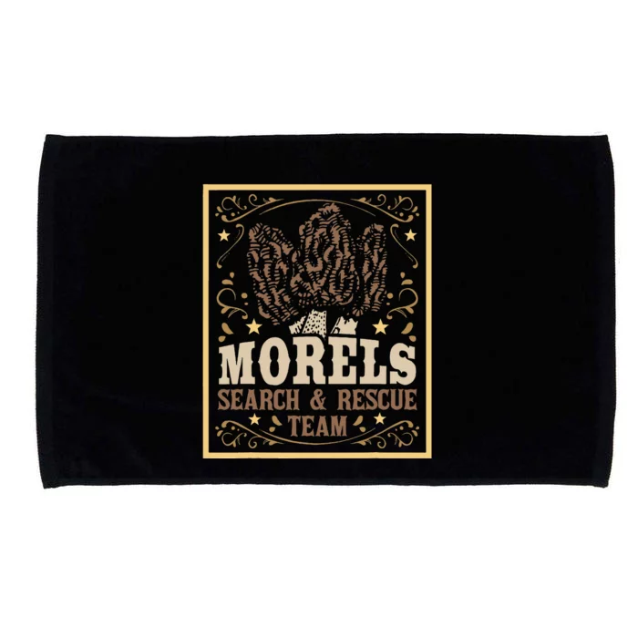 Morel Search Rescue Team Mushroom Hunting Mushroom Hunter Microfiber Hand Towel