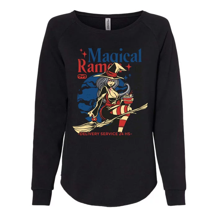 Magical Sexy Roman Noodle Witch Womens California Wash Sweatshirt