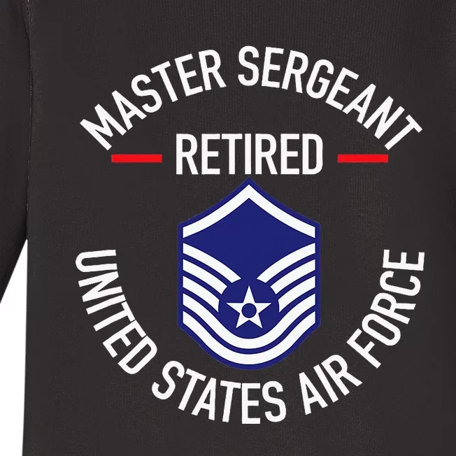 Master Sergeant Retired Military Retirement Baby Long Sleeve Bodysuit