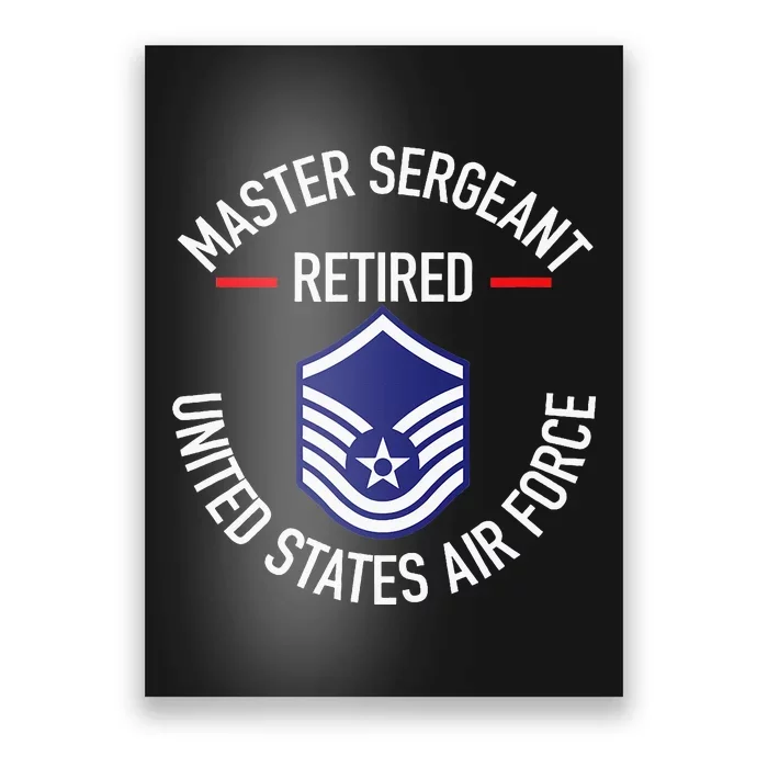 Master Sergeant Retired Military Retirement Poster