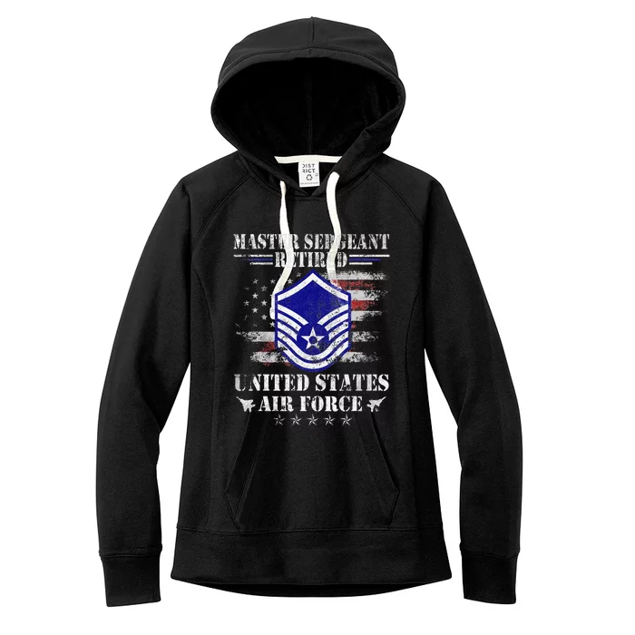 Master Sergeant Retired Air Force Military Retirement Gifts Women's Fleece Hoodie