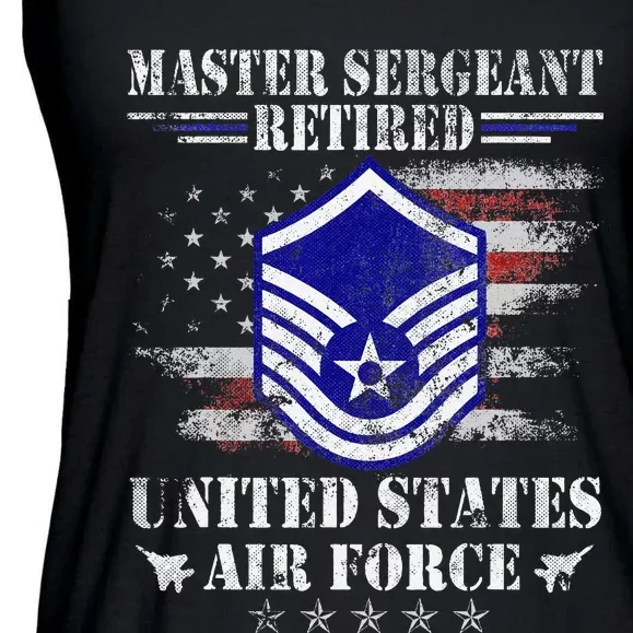 Master Sergeant Retired Air Force Military Retirement Gifts Ladies Essential Flowy Tank