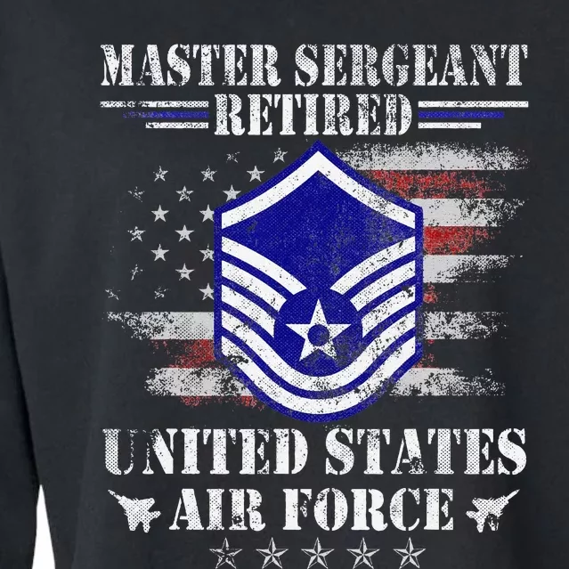 Master Sergeant Retired Air Force Military Retirement Gifts Cropped Pullover Crew