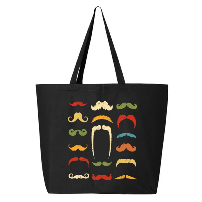 Mustache Styles Retro Hipster Mustache 25L Jumbo Tote