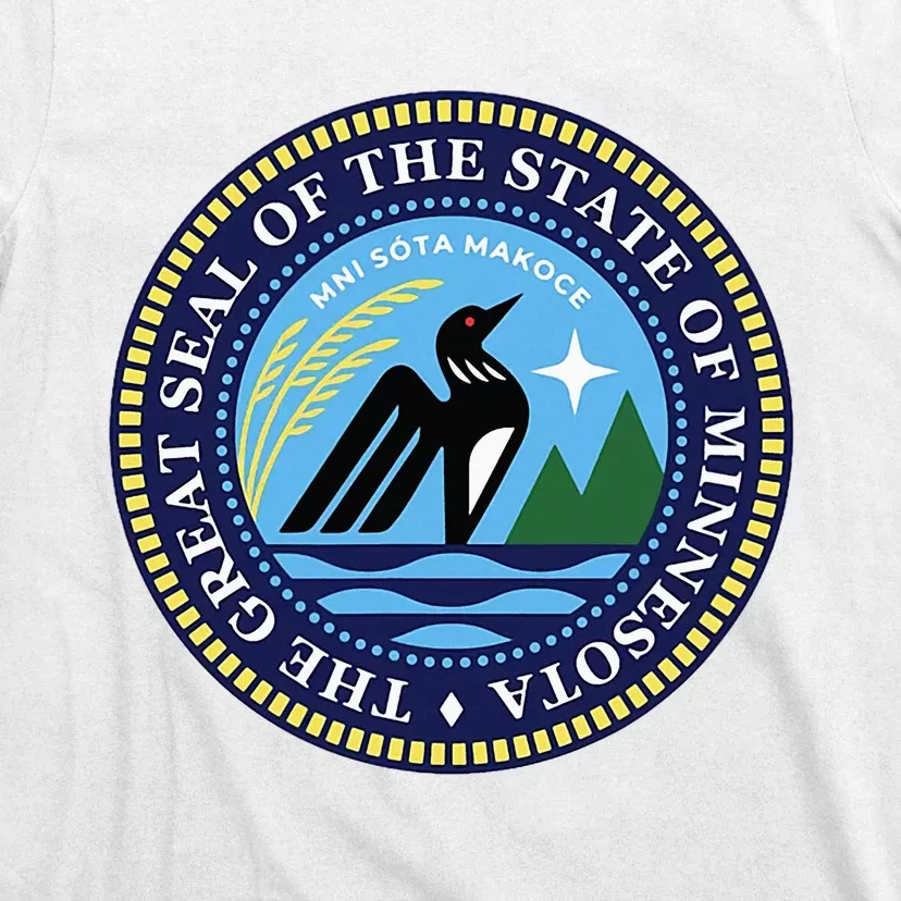 Minnesota State Seal North Star Mn State Seal Common Loon T-Shirt