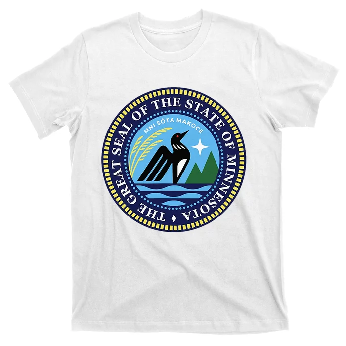 Minnesota State Seal North Star Mn State Seal Common Loon T-Shirt