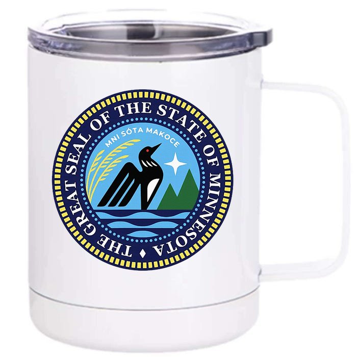 Minnesota State Seal North Star Mn State Seal Common Loon 12 oz Stainless Steel Tumbler Cup