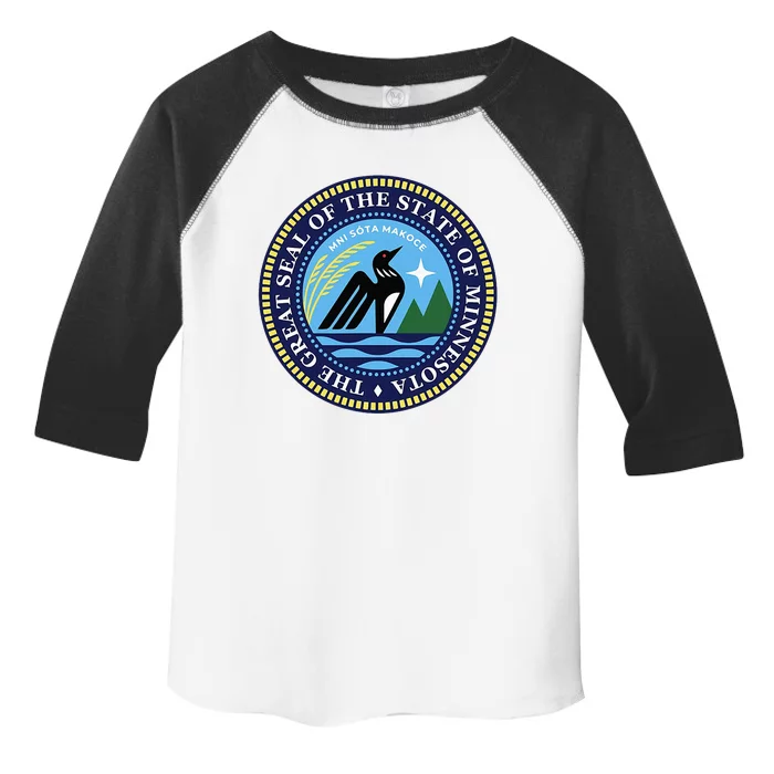 Minnesota State Seal North Star Mn State Seal Common Loon Toddler Fine Jersey T-Shirt