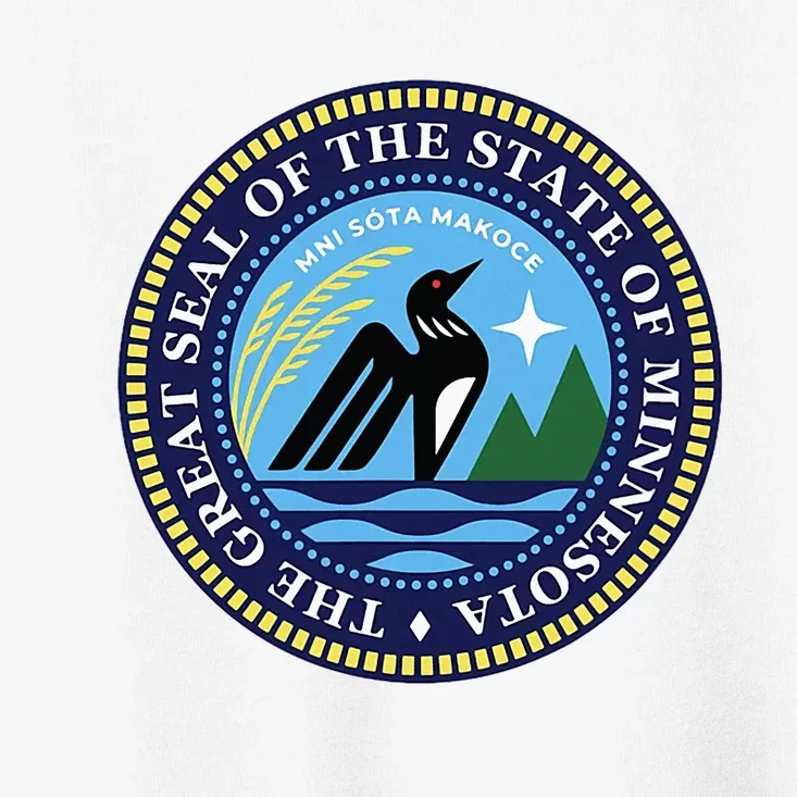 Minnesota State Seal North Star Mn State Seal Common Loon Toddler T-Shirt