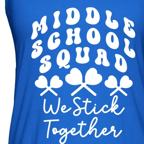 Middle School Squad We Stick Together Teacher Heart Sucker Meaningful Gift Ladies Essential Flowy Tank