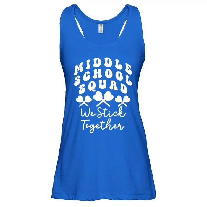 Middle School Squad We Stick Together Teacher Heart Sucker Meaningful Gift Ladies Essential Flowy Tank