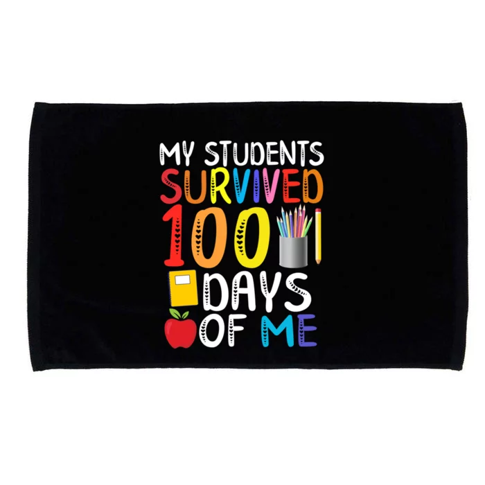 My Students Survived 100 Days Of Me School Teacher Party Meaningful Gift Microfiber Hand Towel