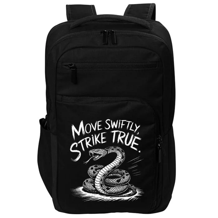 Move Swiftly Strike True Rattlesnake Accuracy Design Impact Tech Backpack