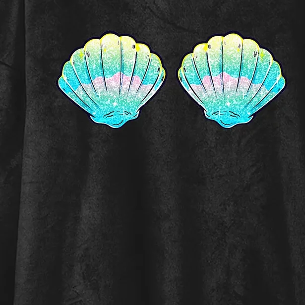 Mermaid Sea Shell Bra Birthday Costume Women Hooded Wearable Blanket