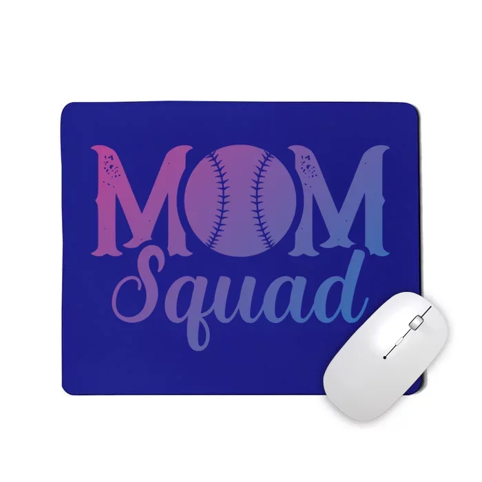 Mom Squad Sports Player Athletic Mothers Day Baseball Gift Mousepad