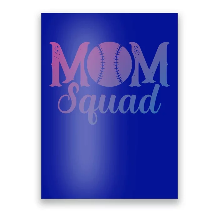 Mom Squad Sports Player Athletic Mothers Day Baseball Gift Poster