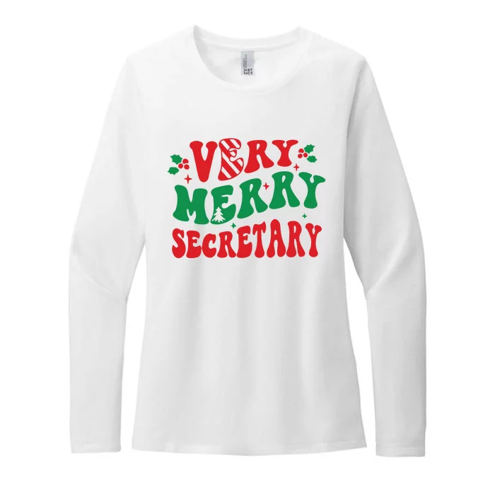 Merry Secretary School Christmas Womens CVC Long Sleeve Shirt