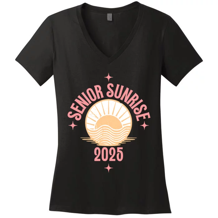 Magical Senior Sunrise 2025 High School 12th Twelfth Grade Women's V-Neck T-Shirt