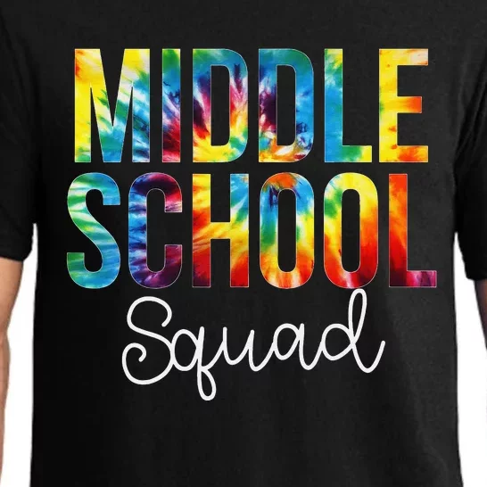 Middle School Squad Tie Dye Appreciation Day Back To School Pajama Set