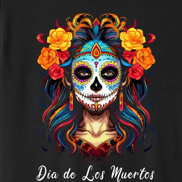 Mexican Sugar Skull Girl Halloween Dia De Los Muertos ChromaSoft Performance T-Shirt