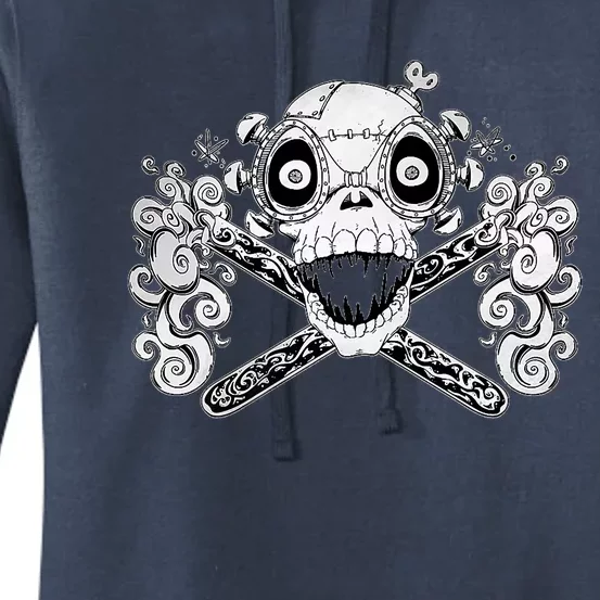 Mad Science Skull And Crossbones Women's Pullover Hoodie