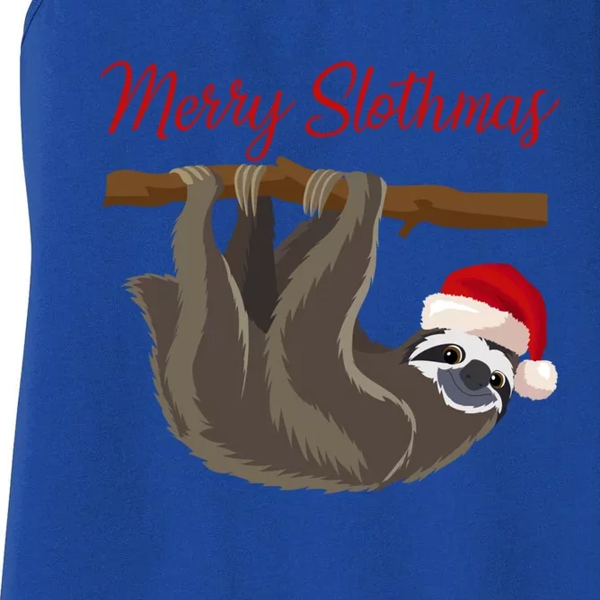 Merry Slothmas Sloth Christmas Xmas Gift Women's Racerback Tank