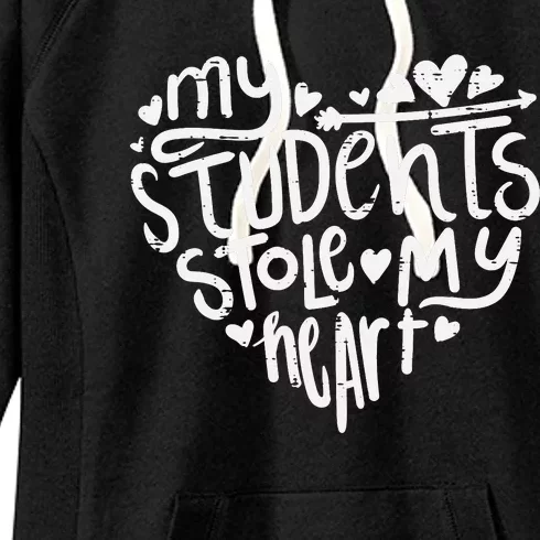 My Students Stole My Heart Cute Teacher Valentines Day Women's Fleece Hoodie