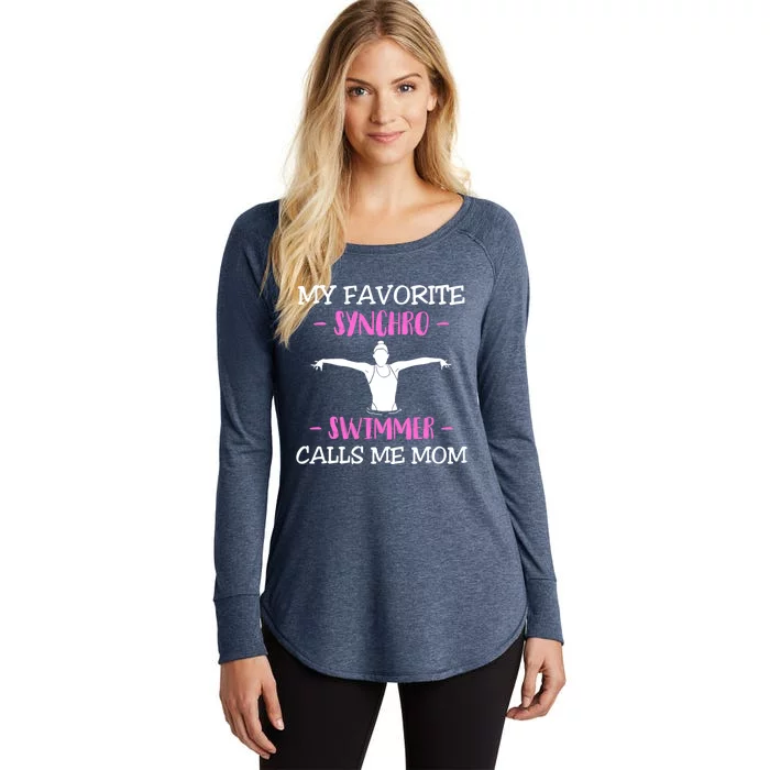 Mom Synchronized Swimming Athlete Swimmer Gymnastic Gift Women's Perfect Tri Tunic Long Sleeve Shirt