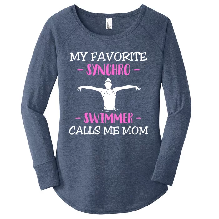 Mom Synchronized Swimming Athlete Swimmer Gymnastic Gift Women's Perfect Tri Tunic Long Sleeve Shirt