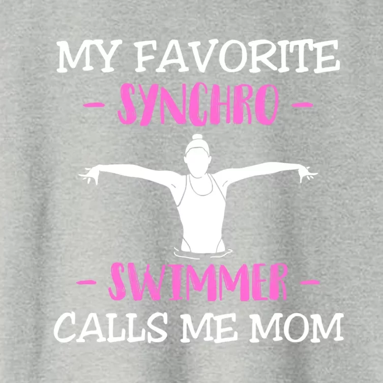 Mom Synchronized Swimming Athlete Swimmer Gymnastic Gift Women's Crop Top Tee