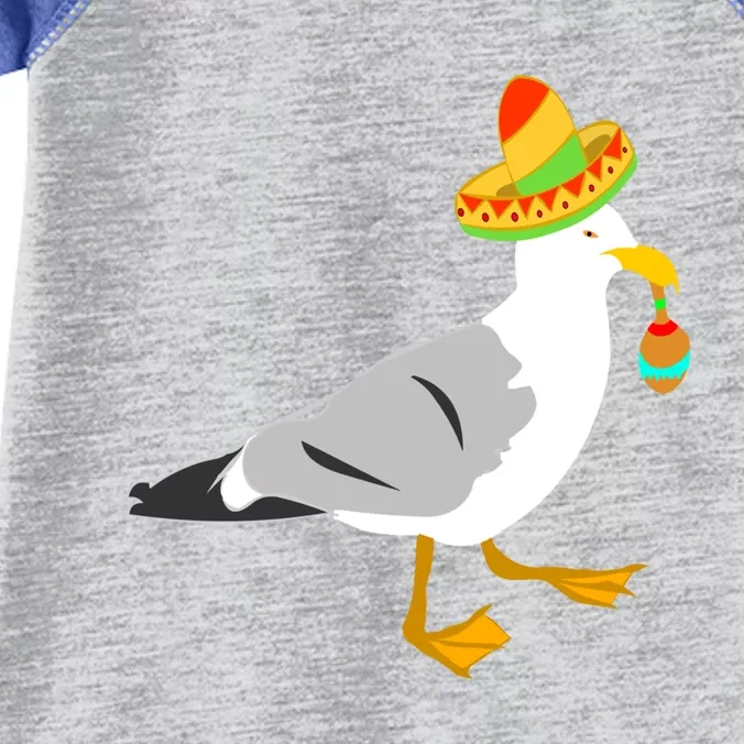 Mexican Seagull Sombrero Costume Maraca Funny Bird Funny Gift Infant Baby Jersey Bodysuit