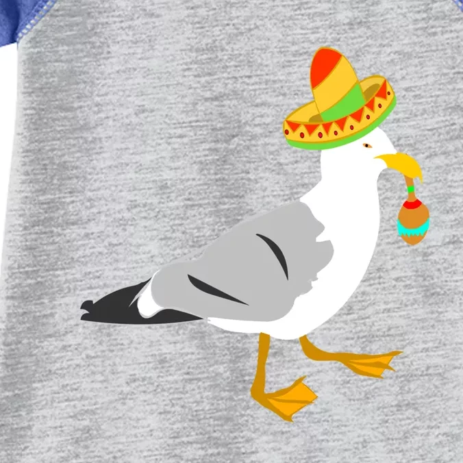 Mexican Seagull Sombrero Costume Maraca Funny Bird Cool Gift Infant Baby Jersey Bodysuit