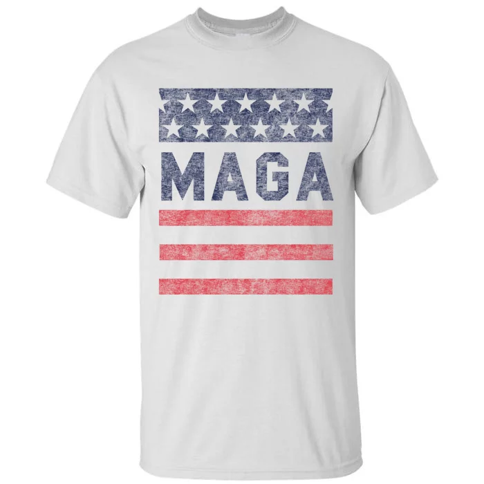 Maga Stars & Stripes Retro Vintage Distressed Graphic Tall T-Shirt