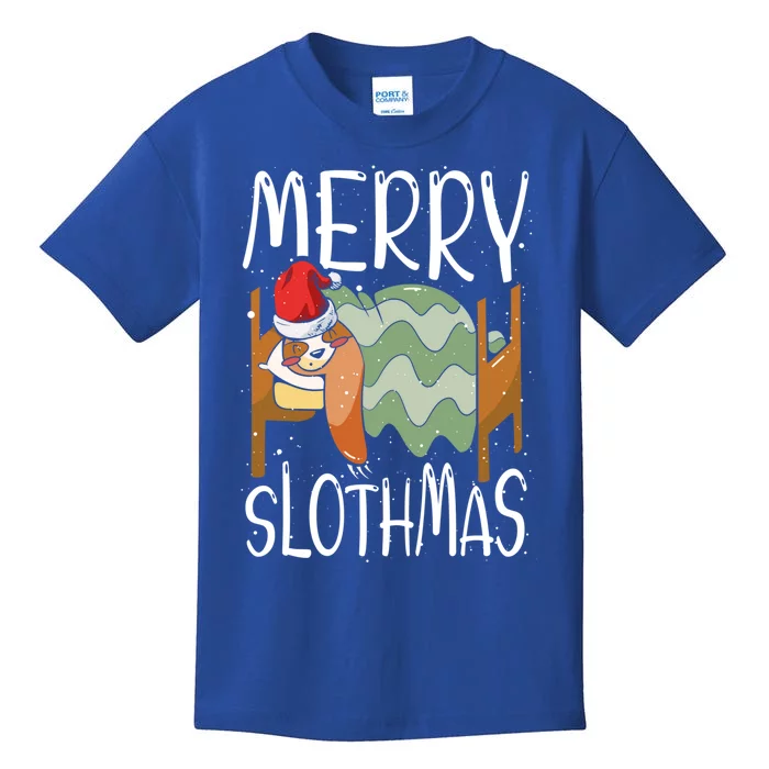 Merry Slothmas Sloth Whisperer Animal Christmas Season Gift Kids T-Shirt