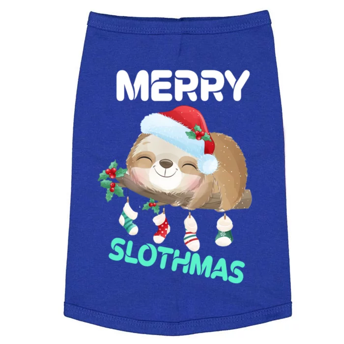 Merry Smile Slothmas Socks Tree Pajamas Funny Xmas Great Gift Doggie Tank