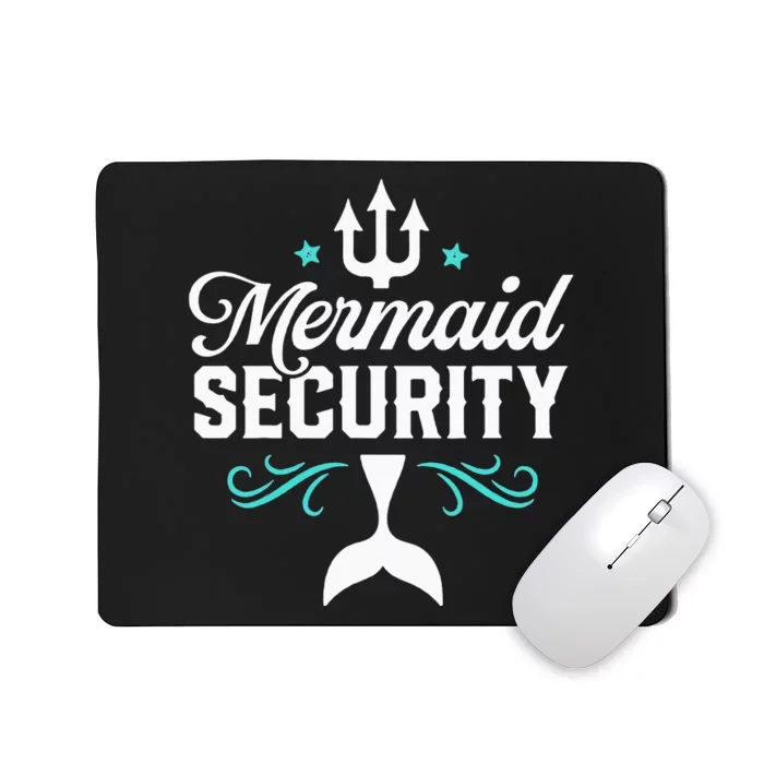 Mermaid Security Swimmer Swimming Tee Mousepad