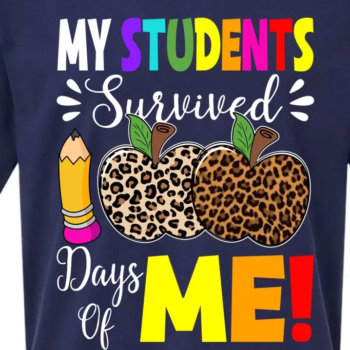 My Students Survived 100 Days Of Me Funny Students Teachers Gift Sueded Cloud Jersey T-Shirt