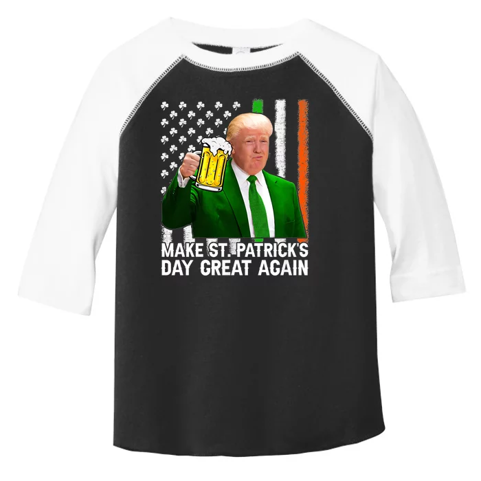 Make Saint St PatrickS Day Great Again Funny Trump Toddler Fine Jersey T-Shirt