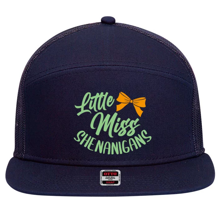 Miss Shenanigans Saint Patrick's Paddys Day Gift 7 Panel Mesh Trucker Snapback Hat