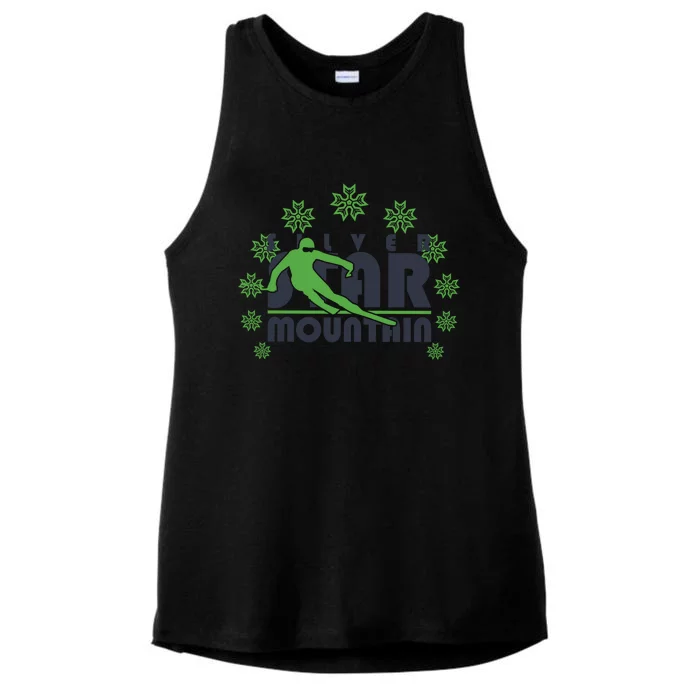 Mountain Ski Skiing Cute Gift Ladies Tri-Blend Wicking Tank