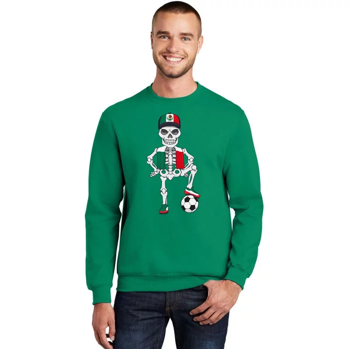 Mexico Soccer Skeleton Fan Team Sweatshirt