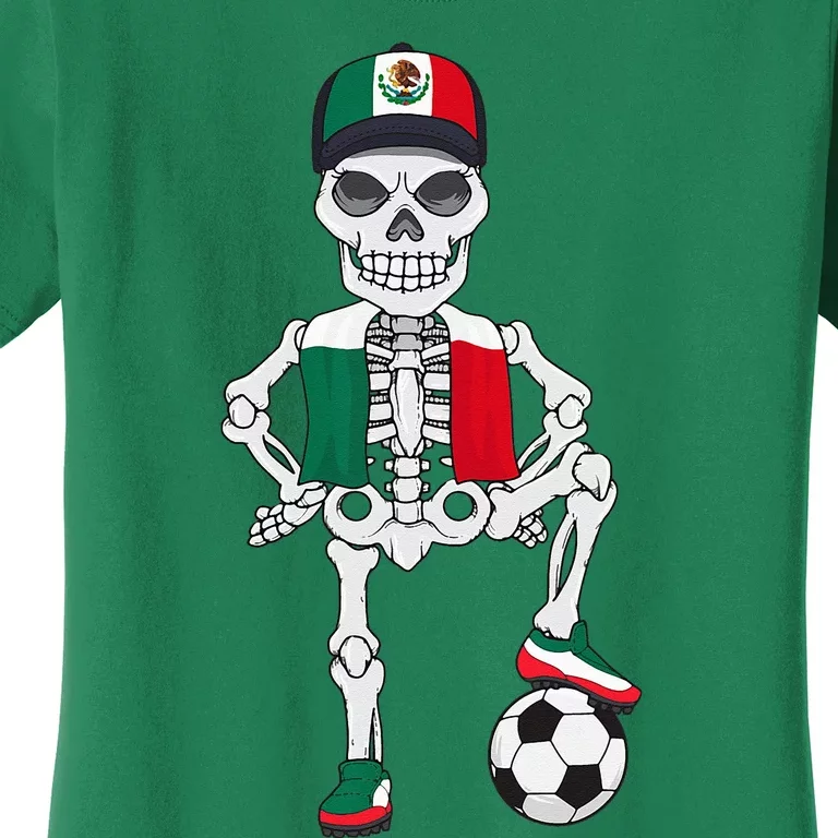 Mexico Soccer Skeleton Fan Team Women's T-Shirt