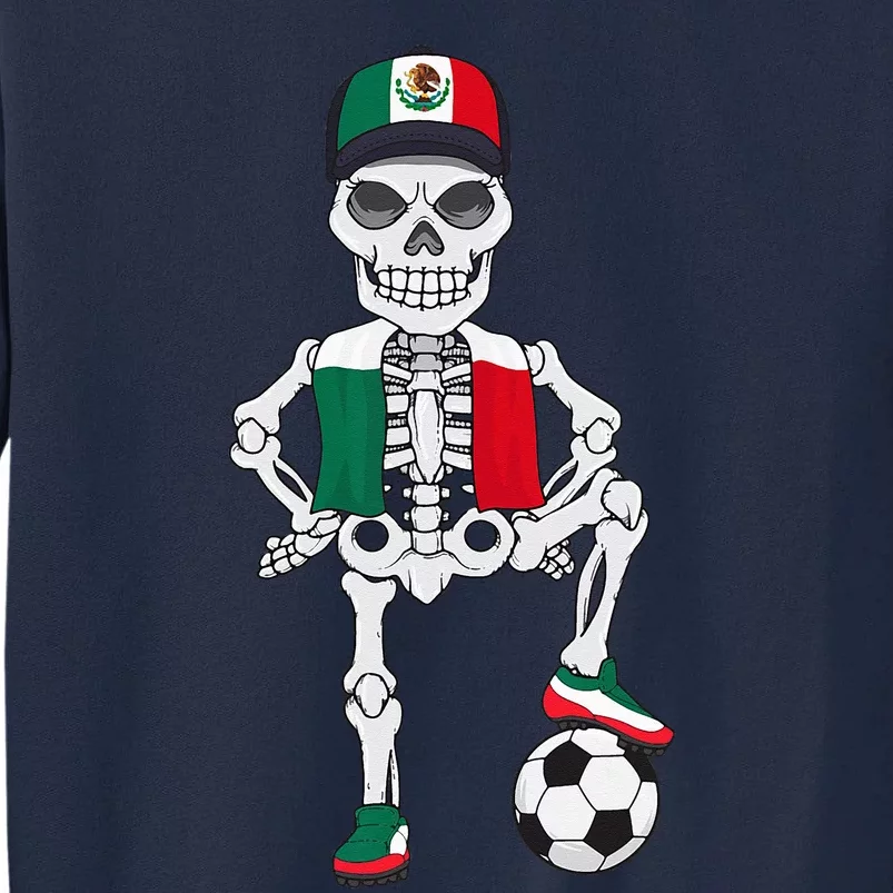 Mexico Soccer Skeleton Fan Team Tall Sweatshirt