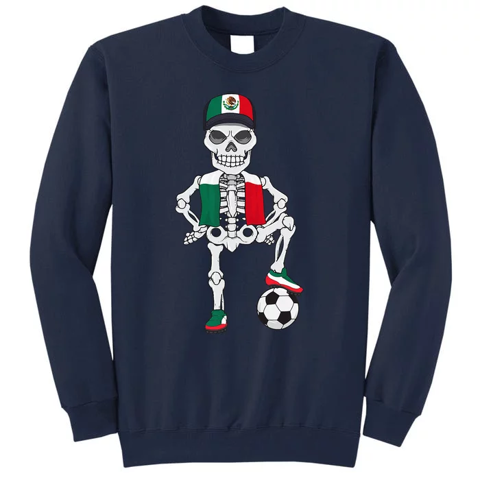 Mexico Soccer Skeleton Fan Team Tall Sweatshirt